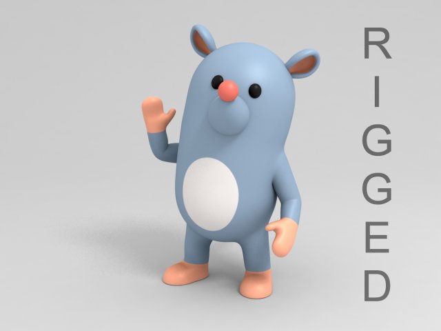 rigged rat character model 3D Model .c4d .max .obj .3ds .fbx .stl .blend 