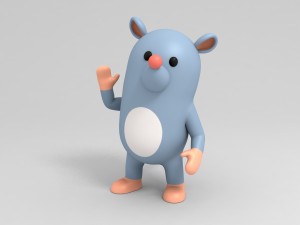 rigged rat character model 3D Model