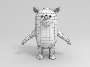 rigged rat character model 3D Model