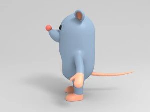 rigged rat character model 3D Model