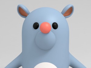 rigged rat character model 3D Model