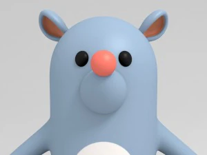 rigged rat character model 3D Model