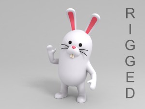 rigged rabbit character 3D Model