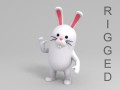 rigged rabbit character 3D 모델