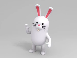 rigged rabbit character 3D Model