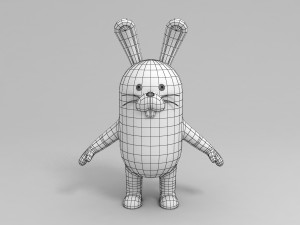 rigged rabbit character Modelo 3D