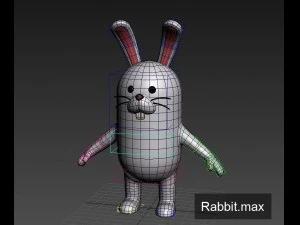 rigged rabbit character 3D Model