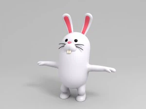 rigged rabbit character 3D Model