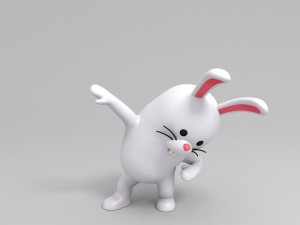 rigged rabbit character Modelo 3D