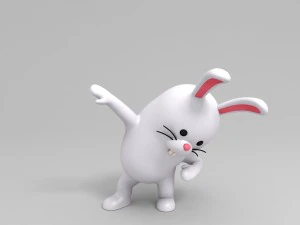 rigged rabbit character 3D Model