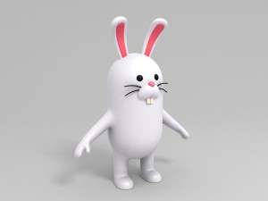 rigged rabbit character Modelo 3D