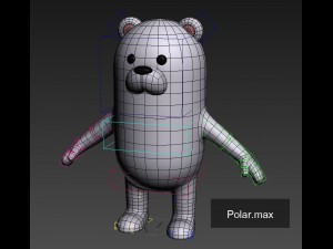 rigged polar bear character 3D Model