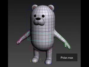 rigged polar bear character 3D Model