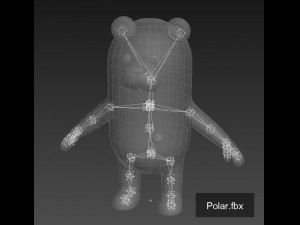 rigged polar bear character 3D Model