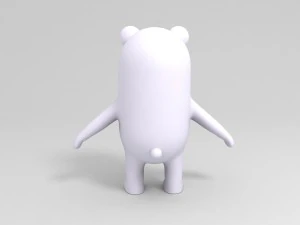 rigged polar bear character 3D Model