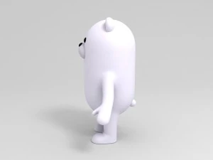 rigged polar bear character 3D Model