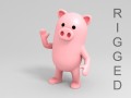rigged pig character 3d 3D 모델