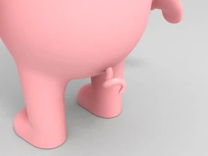 rigged pig character 3d 3D Model