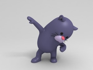 3d rigged panther character model 3D 模型