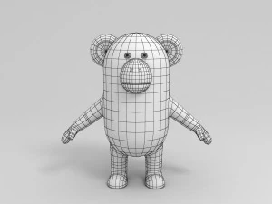 3d rigged monkey character model 3D Model