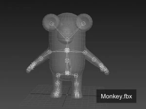 3d rigged monkey character model 3D Model