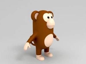 3d rigged monkey character model 3D Model