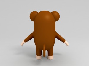 3d rigged monkey character model Modèle 3D