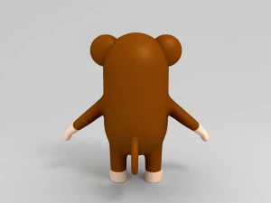3d rigged monkey character model 3D Model