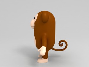 3d rigged monkey character model Modèle 3D