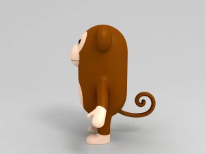 3d rigged monkey character model 3D Model