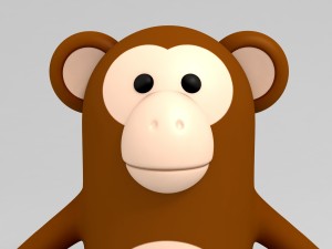 3d rigged monkey character model Modèle 3D
