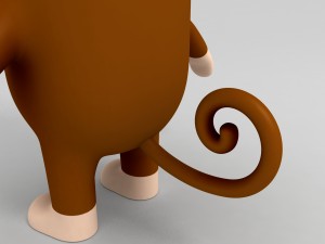 3d rigged monkey character model Modèle 3D