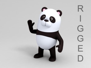 rigged panda caracter 3Dモデル
