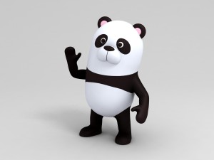 rigged panda caracter 3D Model