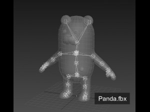 rigged panda caracter 3D Model