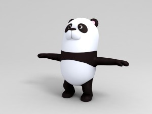 rigged panda caracter 3D Model