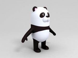 rigged panda caracter 3D Model