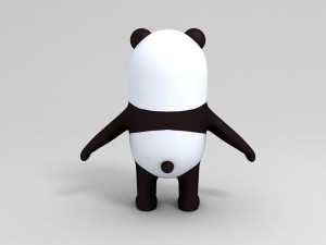 rigged panda caracter 3D Model
