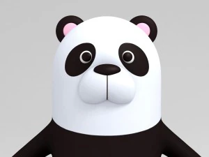 personaje panda ama&ntilde;ado Modelo 3D