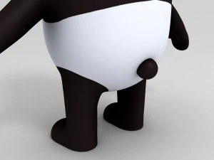 personaje panda ama&ntilde;ado Modelo 3D