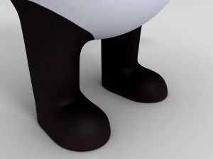 personaje panda ama&ntilde;ado Modelo 3D