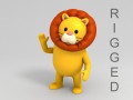 rigged lion character 3D 모델
