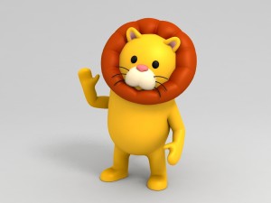 rigged lion character 3D Модель
