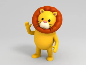 rigged lion character 3D Model