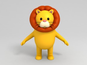 rigged lion character 3D Модель