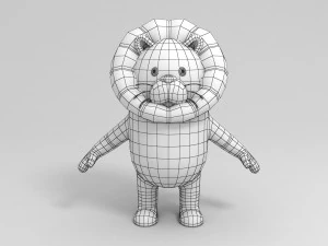 rigged lion character 3D Model