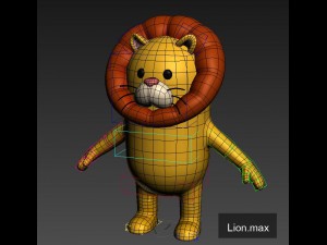 rigged lion character 3D Модель
