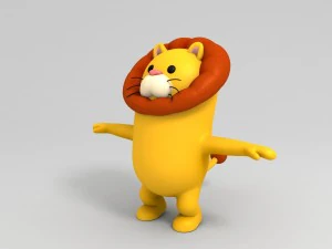 rigged lion character 3D Model