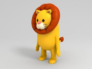 rigged lion character 3D Модель