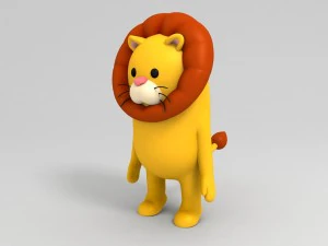 rigged lion character 3D Model